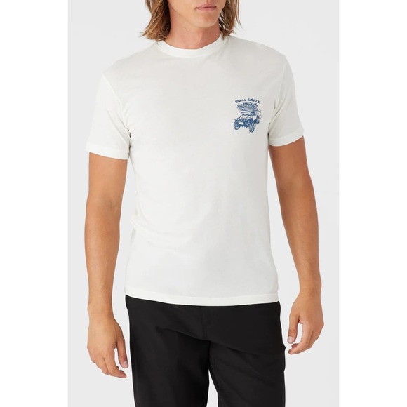 O'Neill Men's Surf Baja Bandit Garment Dye Tee T-Shirt in Off White - Picture 2 of 5